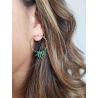 Boucles d'oreilles Grappa en malachite  - Zag Bijoux