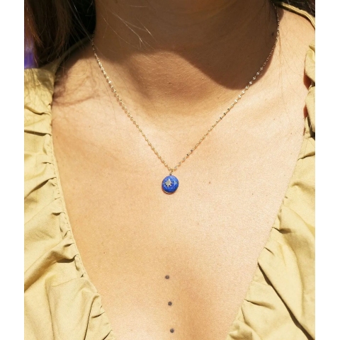 Kinich blue gold necklace - Zag Bijoux