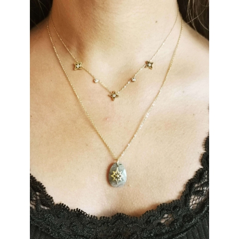 Oceane necklace in labradorite - Zag Bijoux