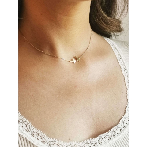 Collier Selena en acier jaune - Zag Bijoux