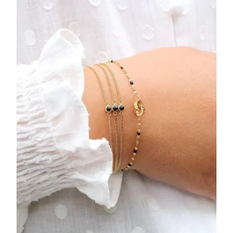 Ormiga black gold bracelet - Zag Bijoux