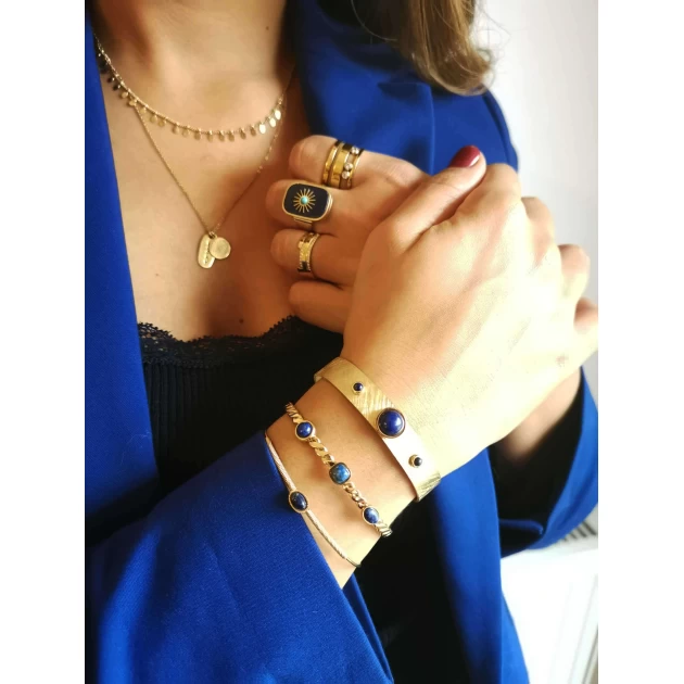 Billy apatite gold bangle bracelet - Zag Bijoux