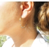 Precious malachite gold hoop earrings - Zag Bijoux