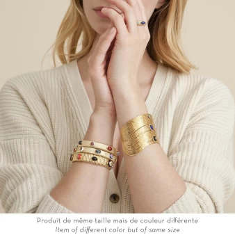 Strada gold bangle bracelet - Gas Bijoux