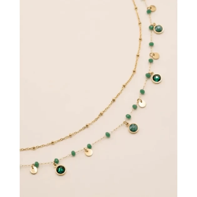 Magali green gold necklace...