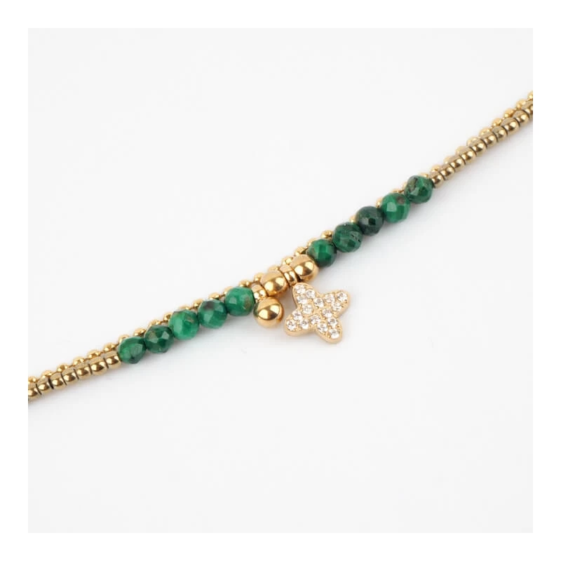 Kaleo green gold bracelet - Zag Bijoux