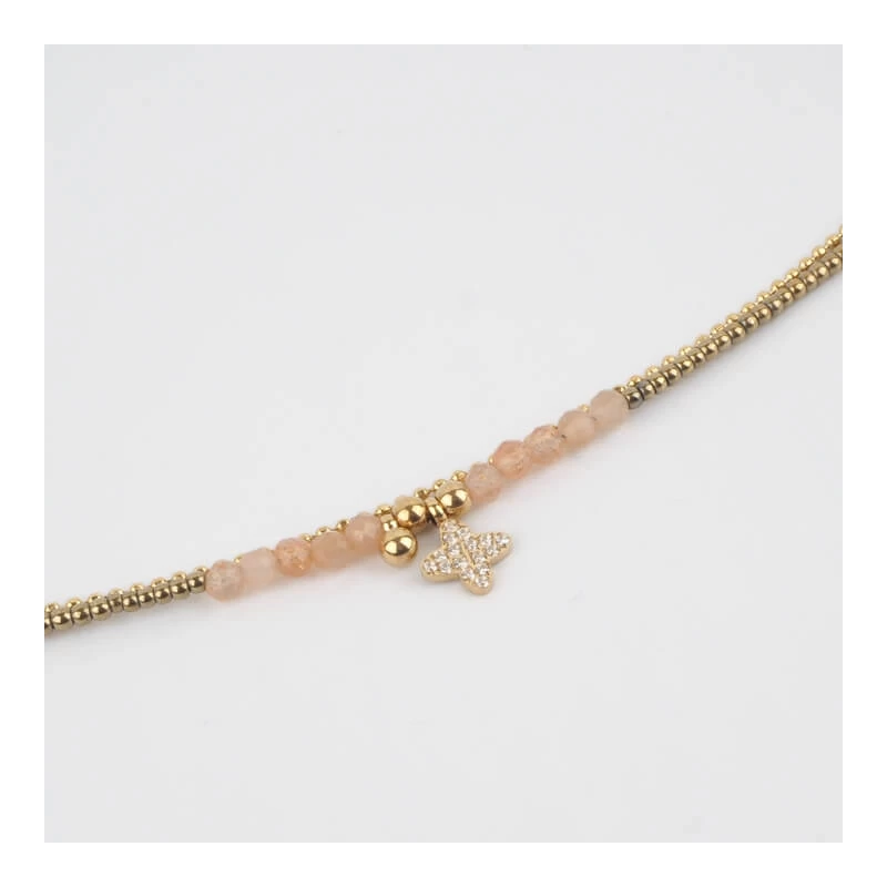 Kaleo nude pink gold bracelet - Zag Bijoux