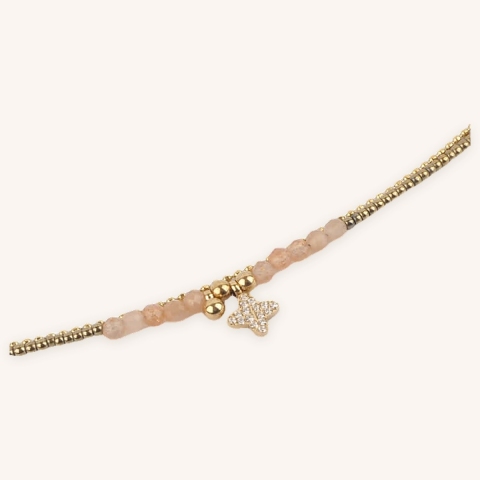 Bracelet Kaleo rose en acier or jaune - Zag Bijoux