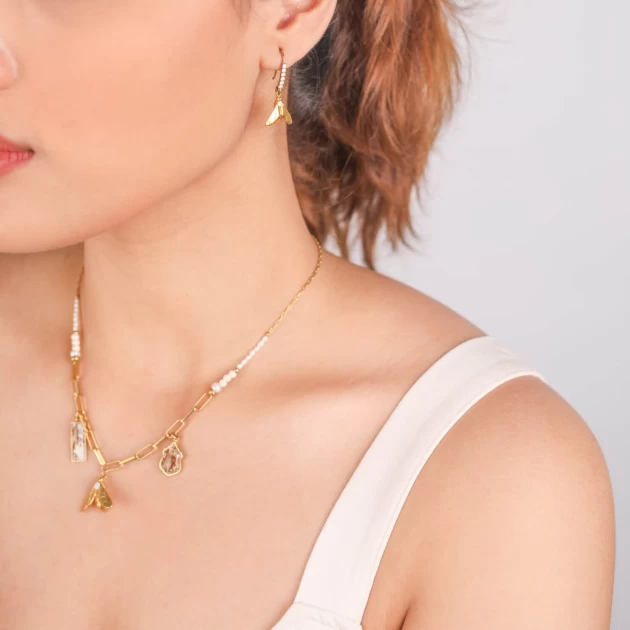 Abelha gold earrings -...