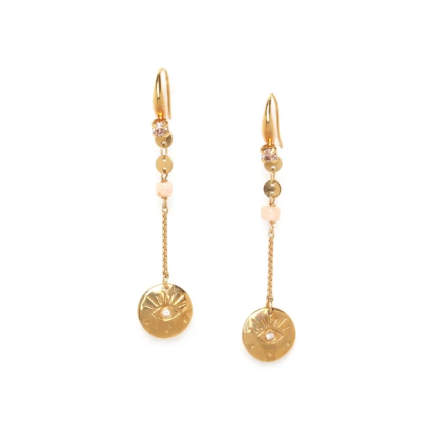 Celeste eye gold earrings -...