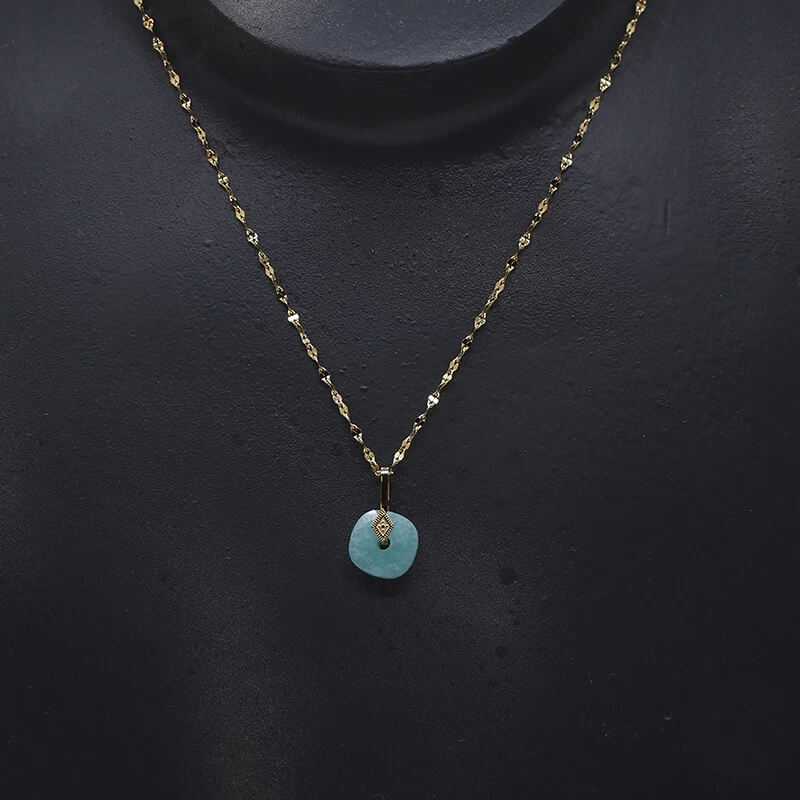 Precious turquoise gold necklace - Zag Bijoux
