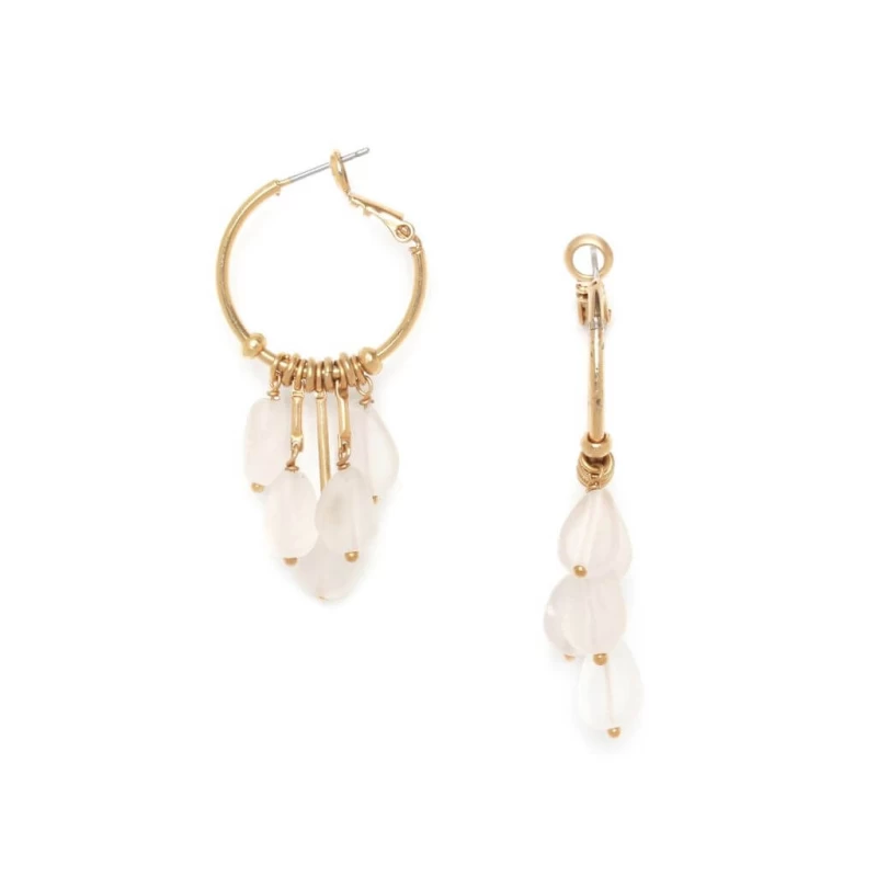 Ombre et lumiere gold hoop earrings - Nature bijoux