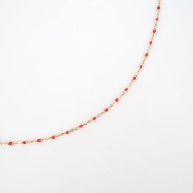 Houston red gold necklace -...