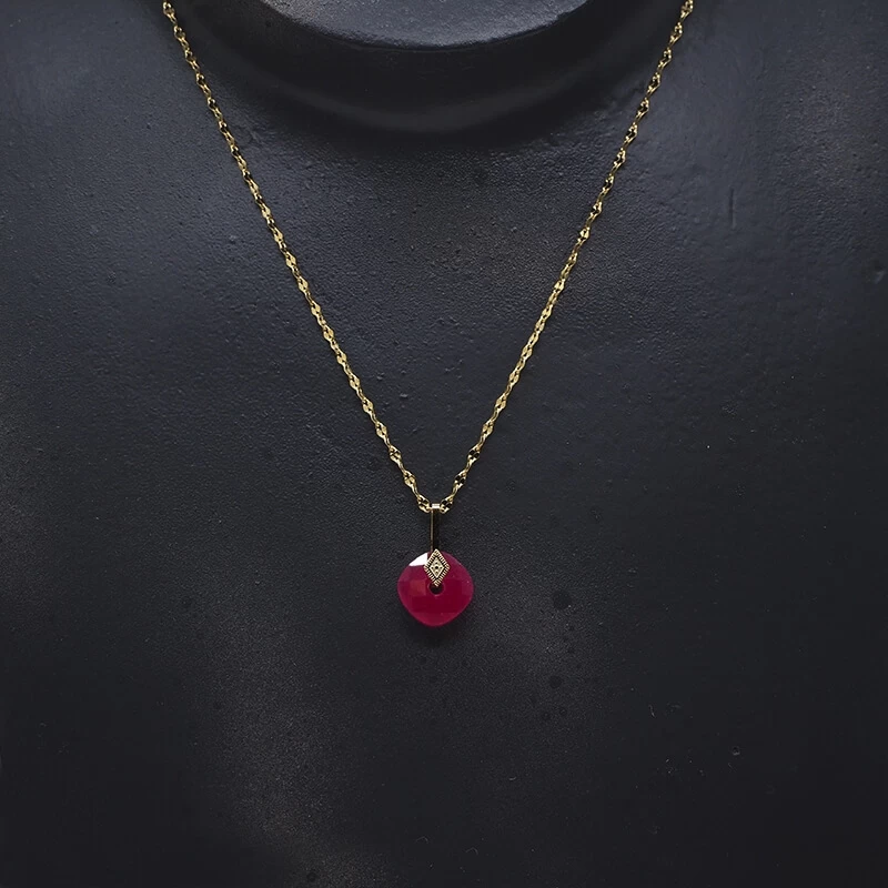 Precious ruby gold necklace - Zag Bijoux