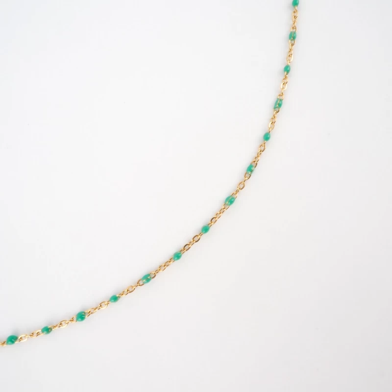 Houston turquoise gold necklace - Anartxy