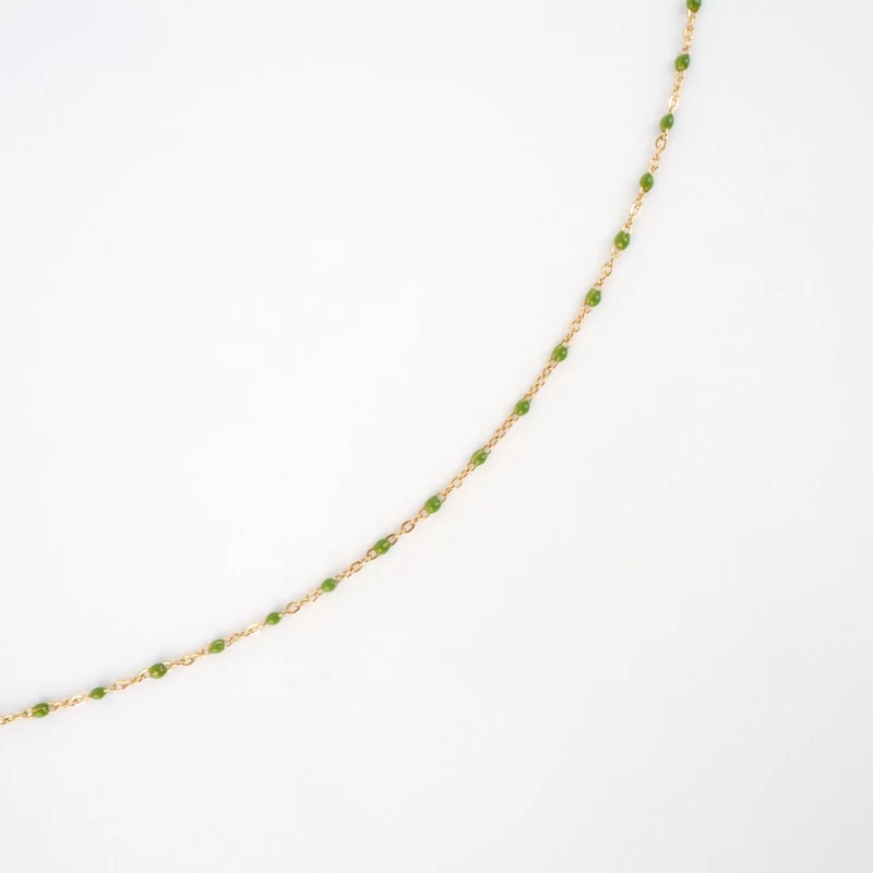 Houston green gold necklace - Anartxy