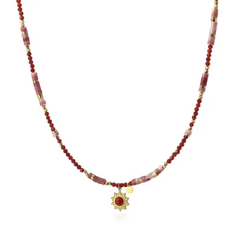 Bombay red gold necklace - Anartxy