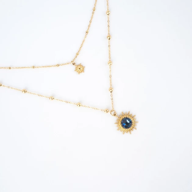 Dao blue gold necklace -...