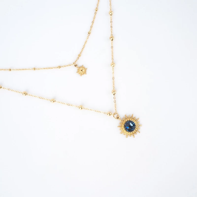 Dao blue gold necklace - Bohm Paris