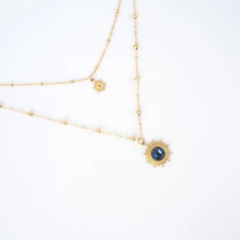Dao blue gold necklace - Bohm Paris