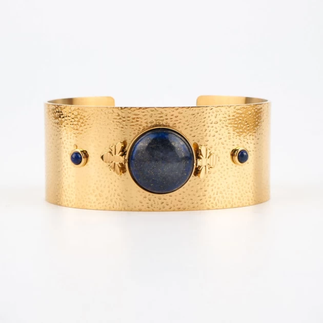 Bee blue gold cuff bracelet...