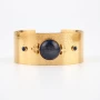 Bracelet manchette Bee bleue en acier or - Zag Bijoux