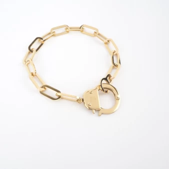 Bracelet Hook en acier or jaune - Zag Bijoux