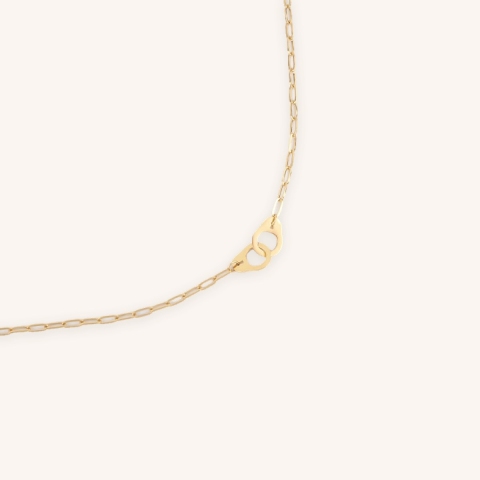 Collier Locked en acier or jaune - Zag Bijoux