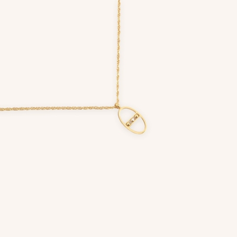 Collier Anoush en acier or jaune - Zag Bijoux