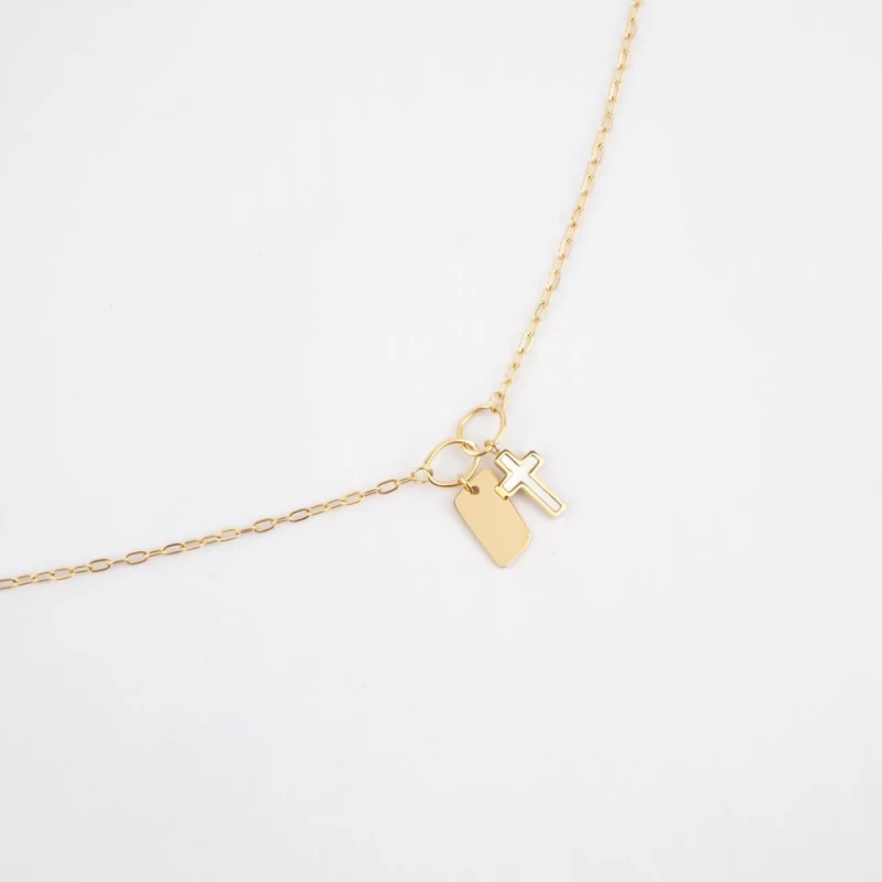 Crossia gold necklace - Zag Bijoux