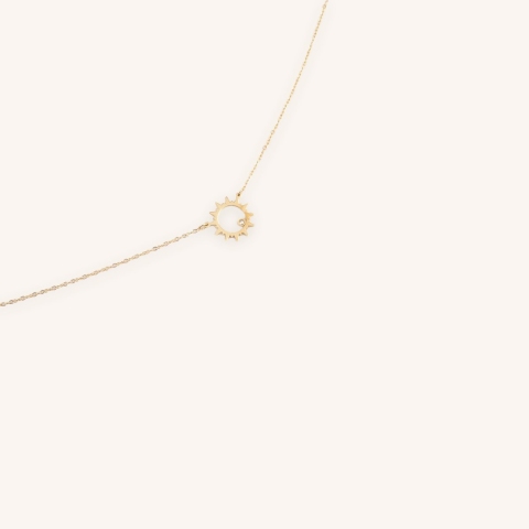 Collier Oursin en acier or jaune - Zag Bijoux