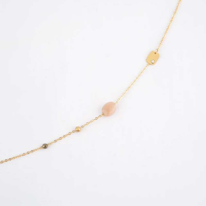Mailine pink gold necklace - Zag Bijoux