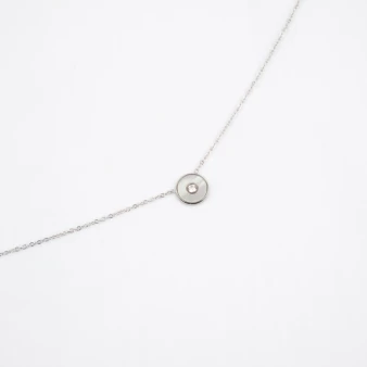 Cyclon silver necklace -...