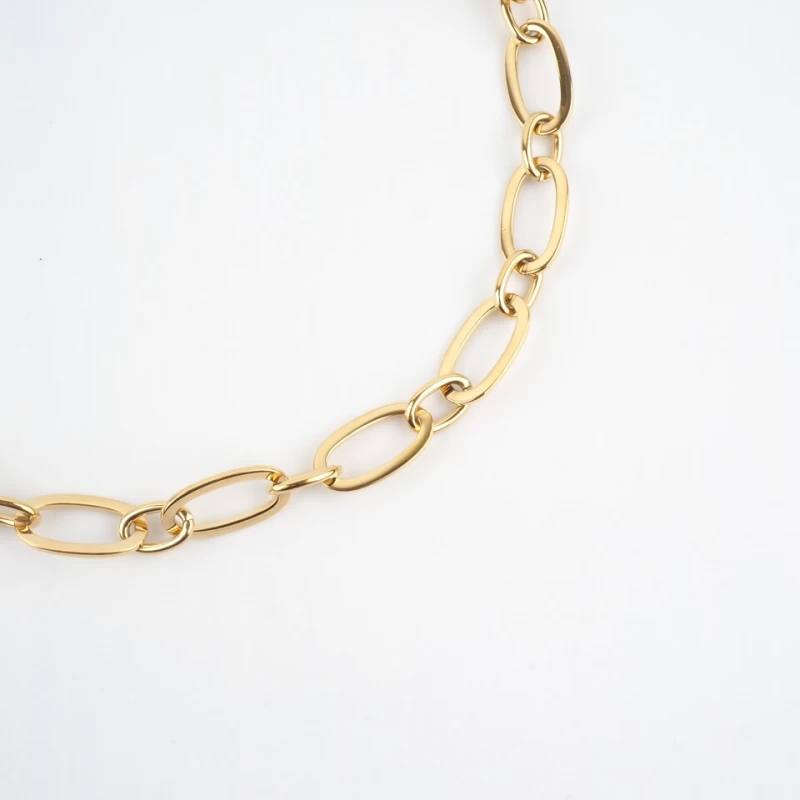 Collar Vogue de acero con oro amarillo - Zag Bijoux