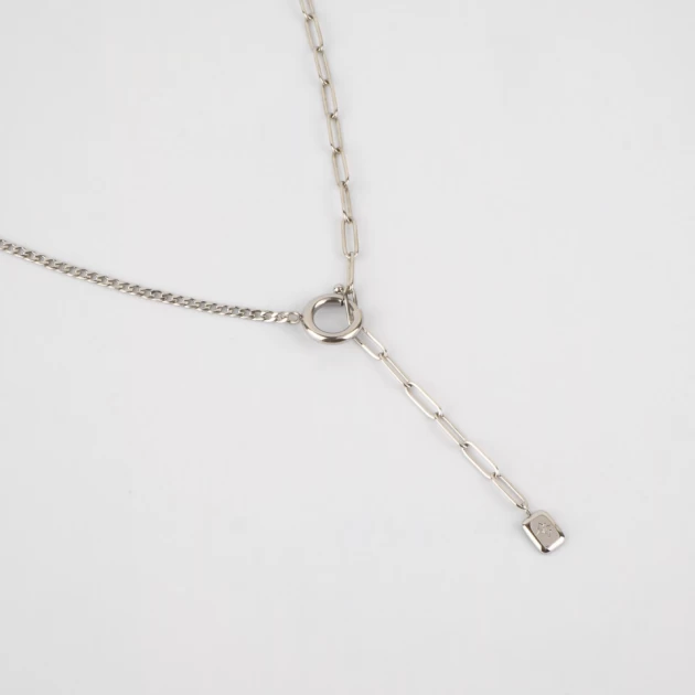 Antonina silver necklace -...