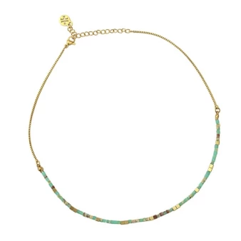 Oregon turquoise gold necklace - Anartxy
