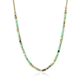 Oregon turquoise gold necklace - Anartxy