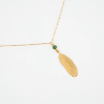 Collar Amazonia de acero con oro amarillo - Zag Bijoux