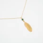 Amazonia green gold long necklace - Zag Bijoux