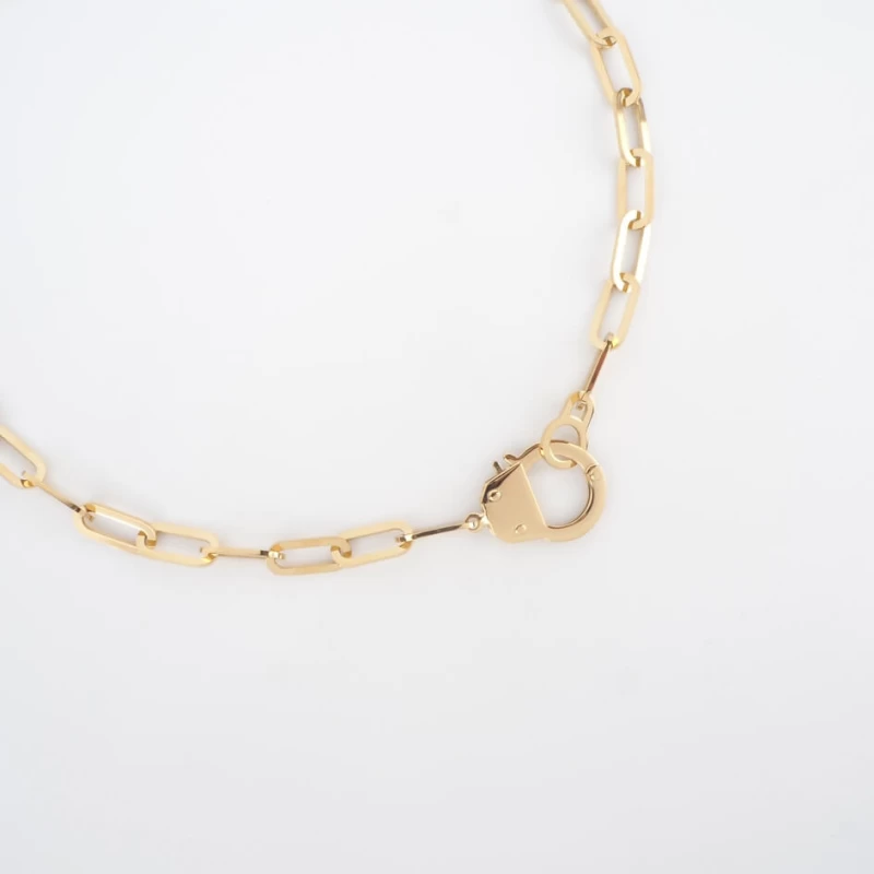 Hook gold necklace - Zag Bijoux