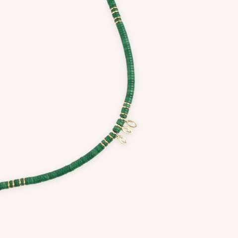 Madagascar green gold necklace - Zag Bijoux