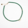 Collier Madagascar vert en acier or jaune - Zag Bijoux