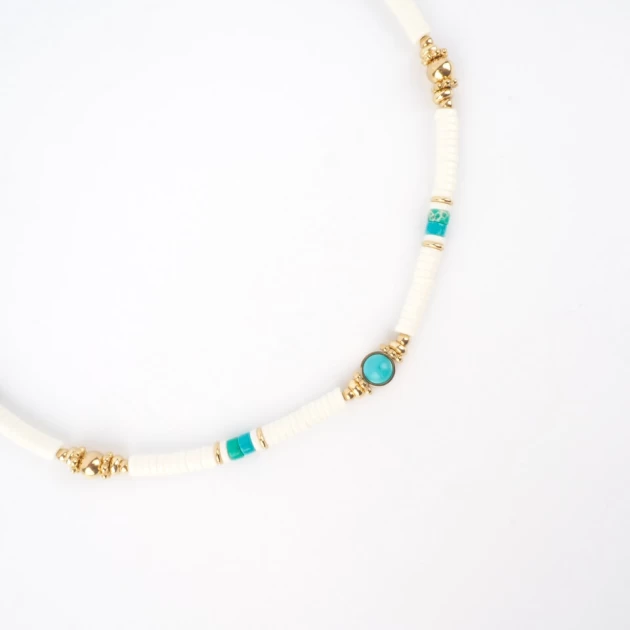 Collier Bora turquoise en...