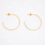 Chiseled gold medium hoop earrings - Zag Bijoux