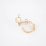 Cube gold hoop earrings - Zag Bijoux