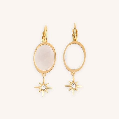 Boucles d'oreilles Poly en acier or - Zag Bijoux