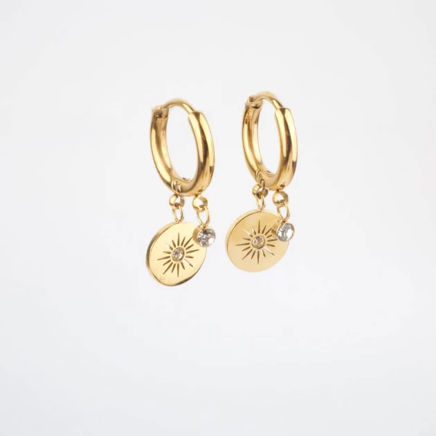 Stell gold hoop earrings -...