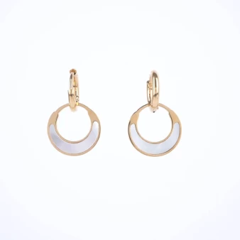 Smile gold hoop earrings - Zag Bijoux