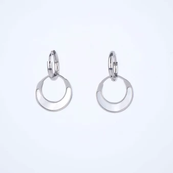 Smile silver hoop earrings - Zag Bijoux