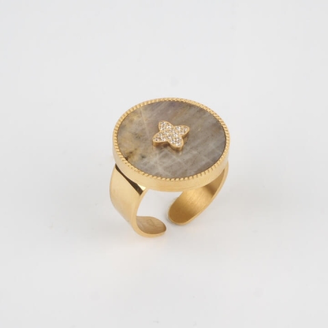 Hera grey gold ring - Zag Bijoux